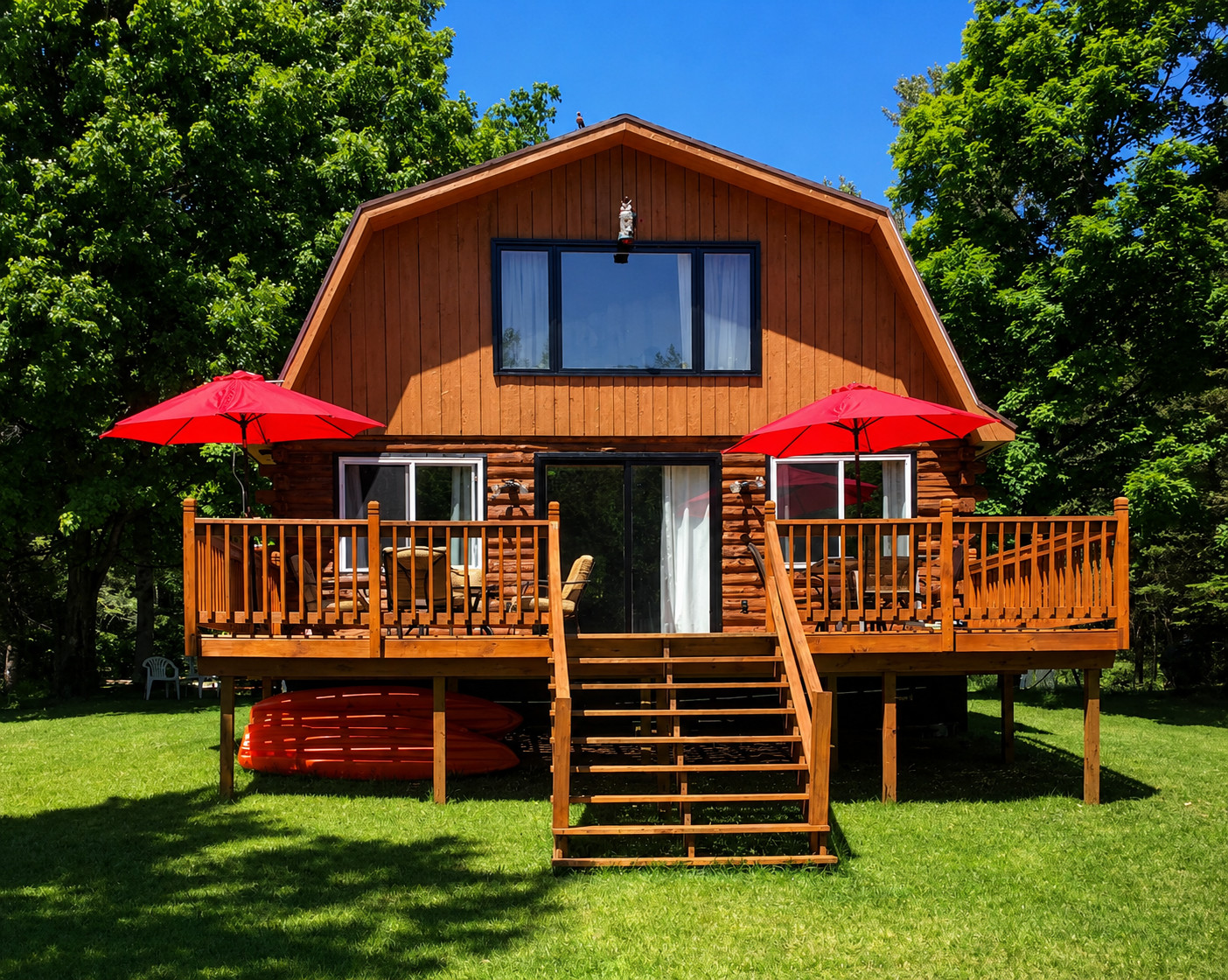 Camp Cedar, a log cabin on the Ford River